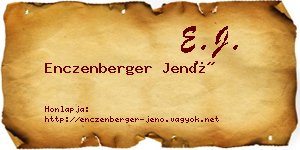 Enczenberger Jenő névjegykártya