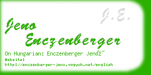 jeno enczenberger business card